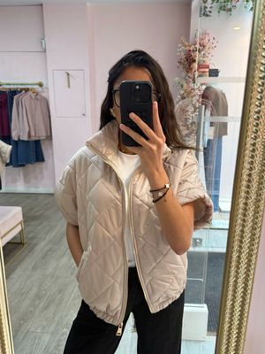 Doudoune Matelassée Beige 