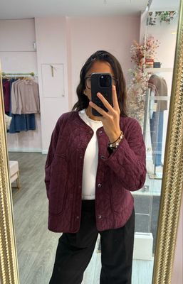 Veste Matelassée Bordeaux 