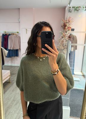 Pull Manche Bouffante Kaki 
