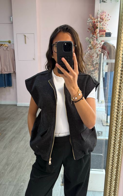 Veste Gris Foncés 