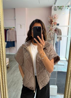 Doudoune Matelassée Taupe