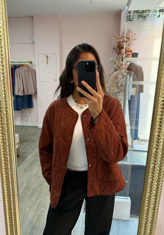 Veste Matelassée Terracotta