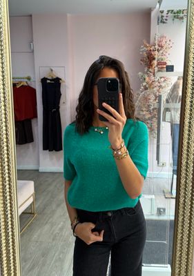 Pull Lisa Vert Turquoise 