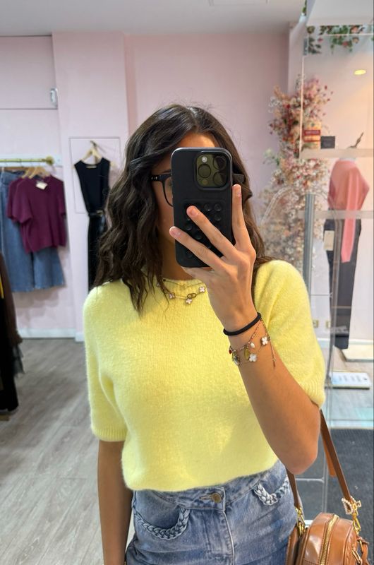 Pull Lisa Jaune Poussin