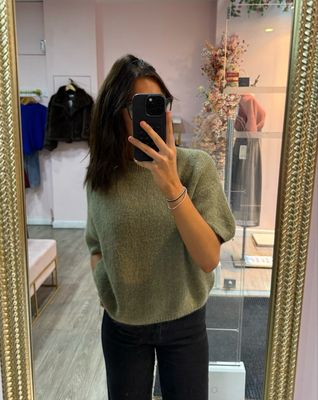 Pull Manche Bouffante kaki 