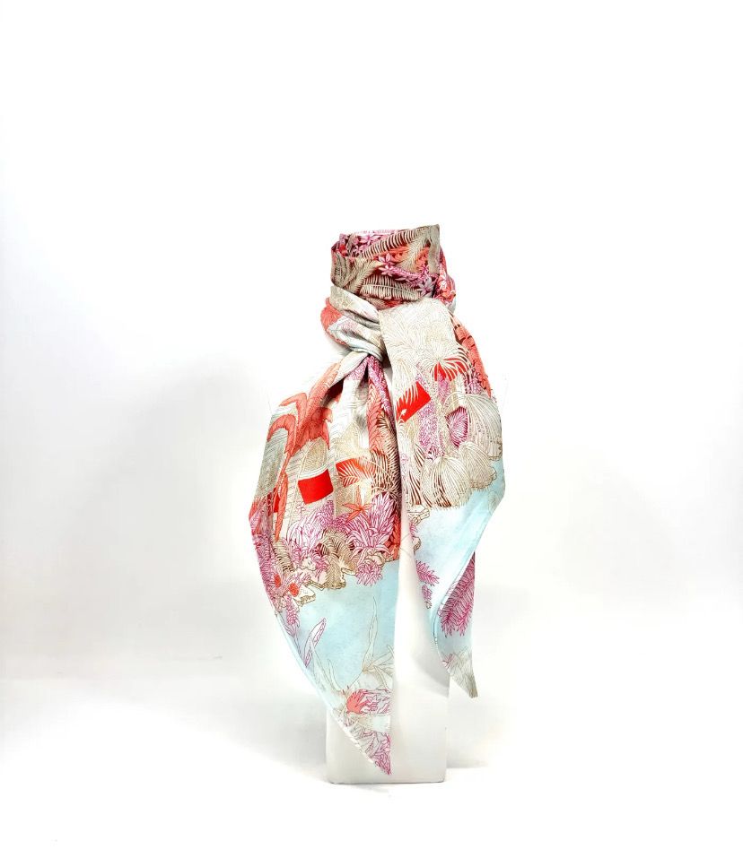 Foulard rose 