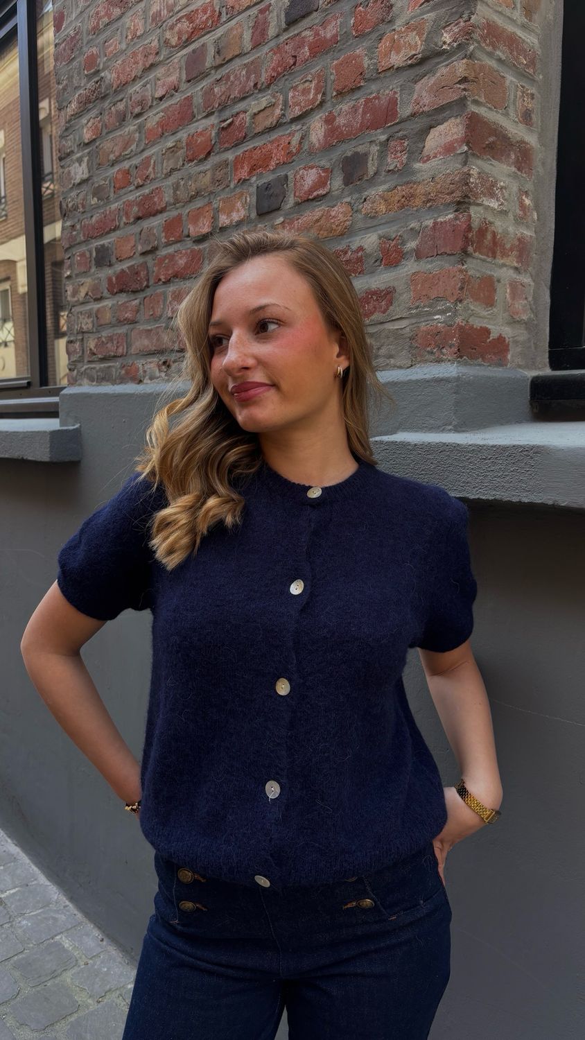 Gilet sans manche bleu marine 