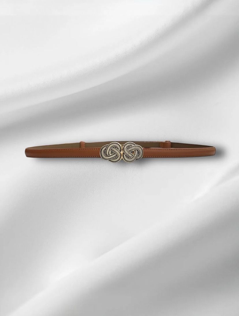 Ceinture fine marron 
