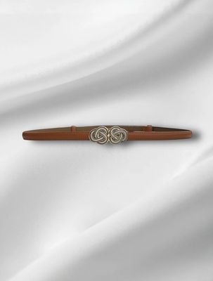 Ceinture fine marron 