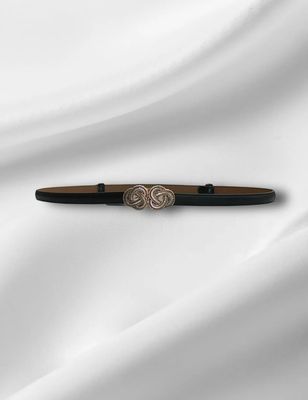 Ceinture fine noir 