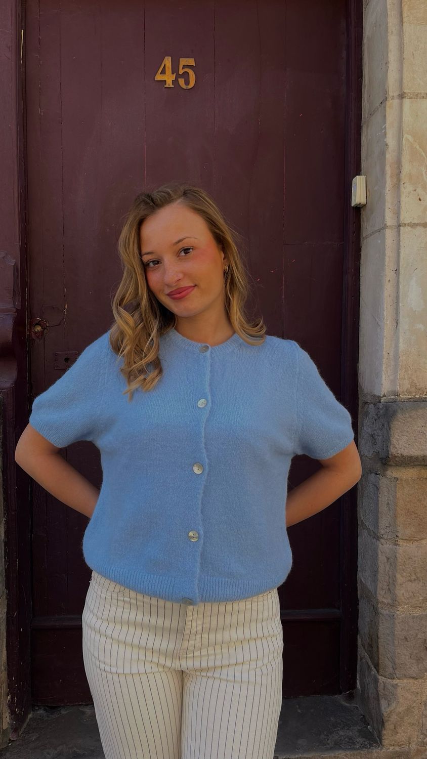 Gilet sans manche bleu clair 