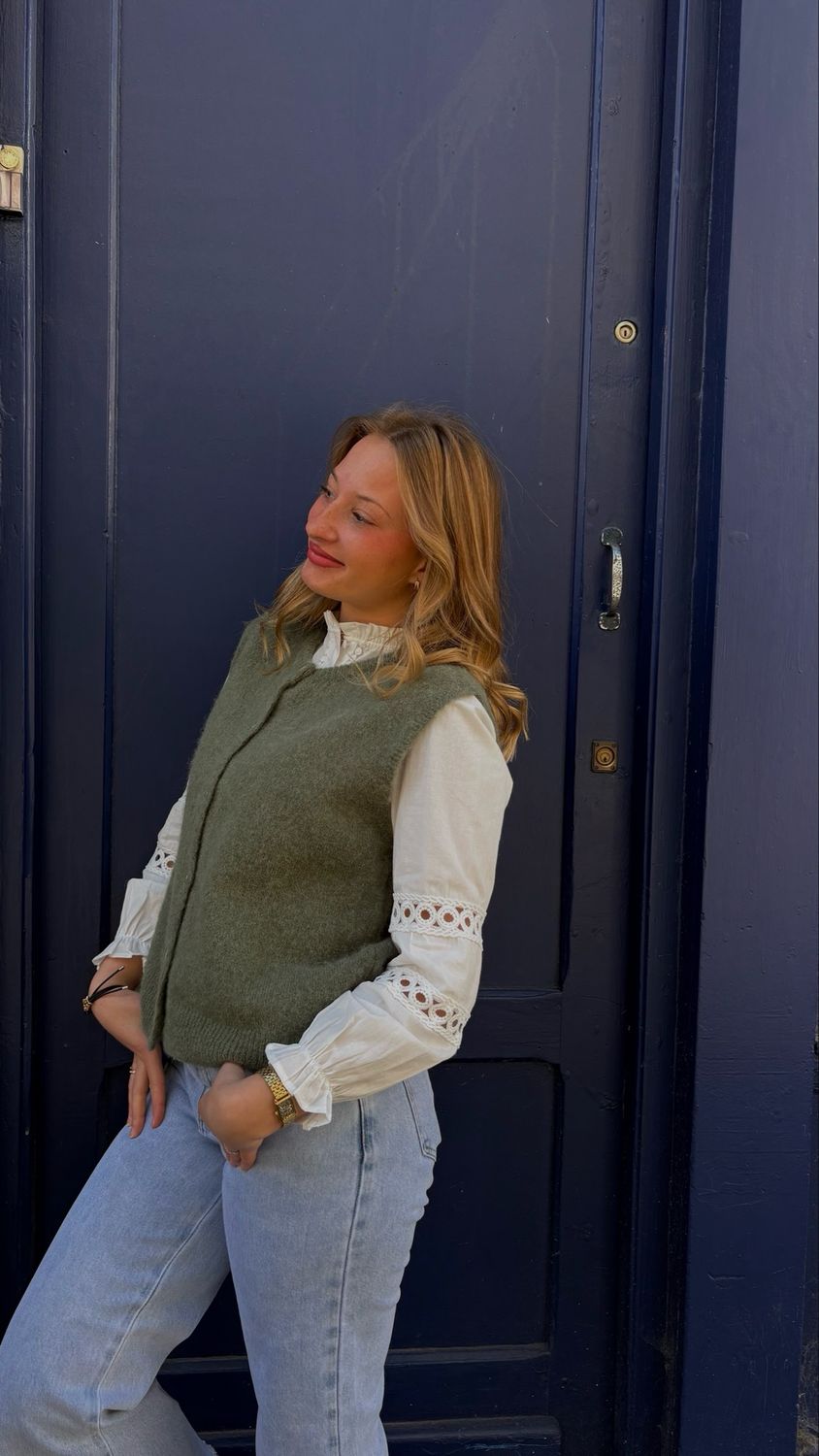 Gilet sans manche vert kaki 