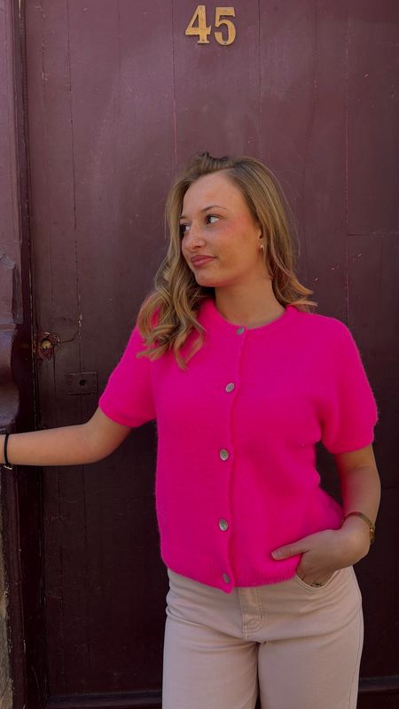 Gilet sans manche rose fushia 