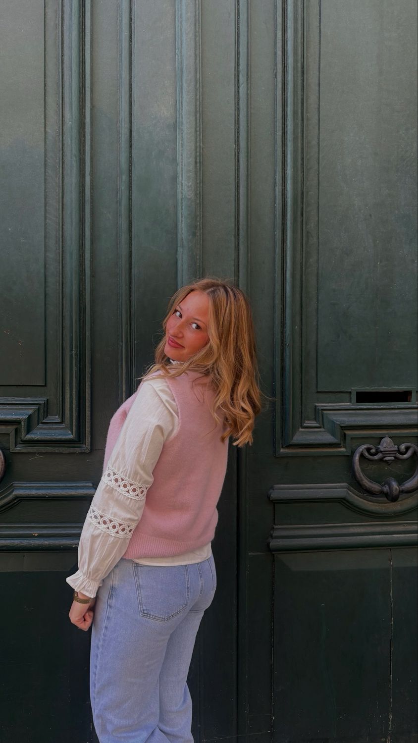 Gilet sans manche rose 