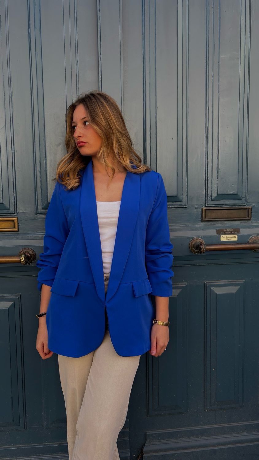 Blazer bleu électrique 