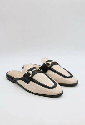 Mocassin Bicolore Beige &amp; Noir