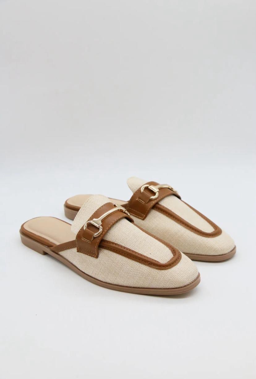 Mocassin Bicolore Beige &amp; Camel