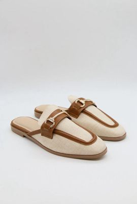 Mocassin Bicolore Beige &amp; Camel