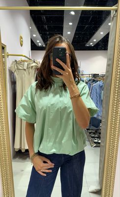 Blouse dos nu menthe 