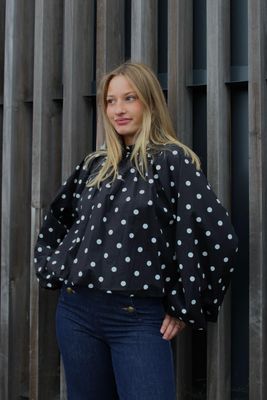 Blouse Dos Nue À Poids Noir 