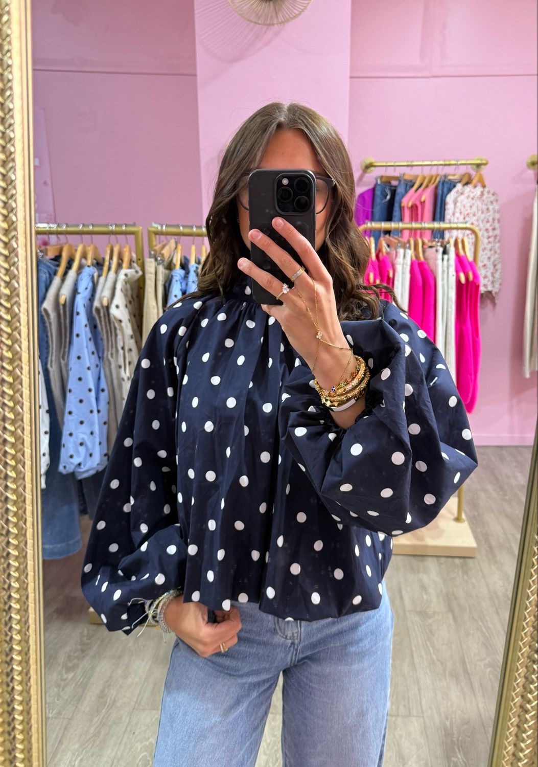 Blouse Dos Nue À Poids Bleu Marine 