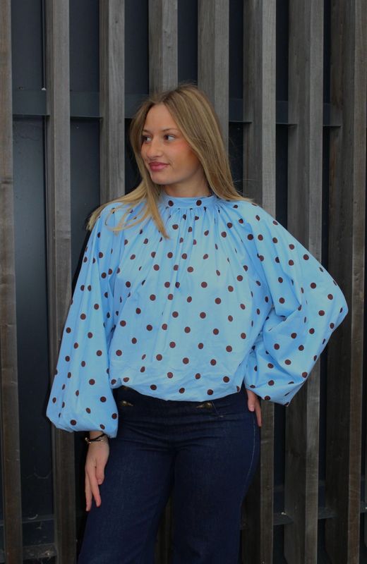 Blouse Dos Nue À Poids Bleu 
