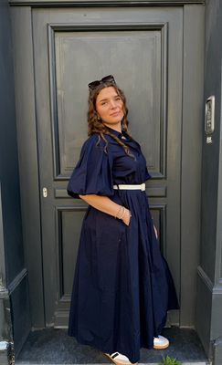 Robe Bouffante Bleu Marine 
