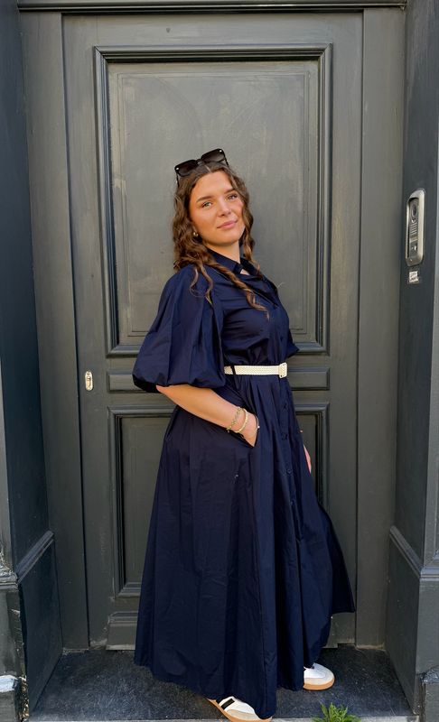 Robe Bouffante Bleu Marine 