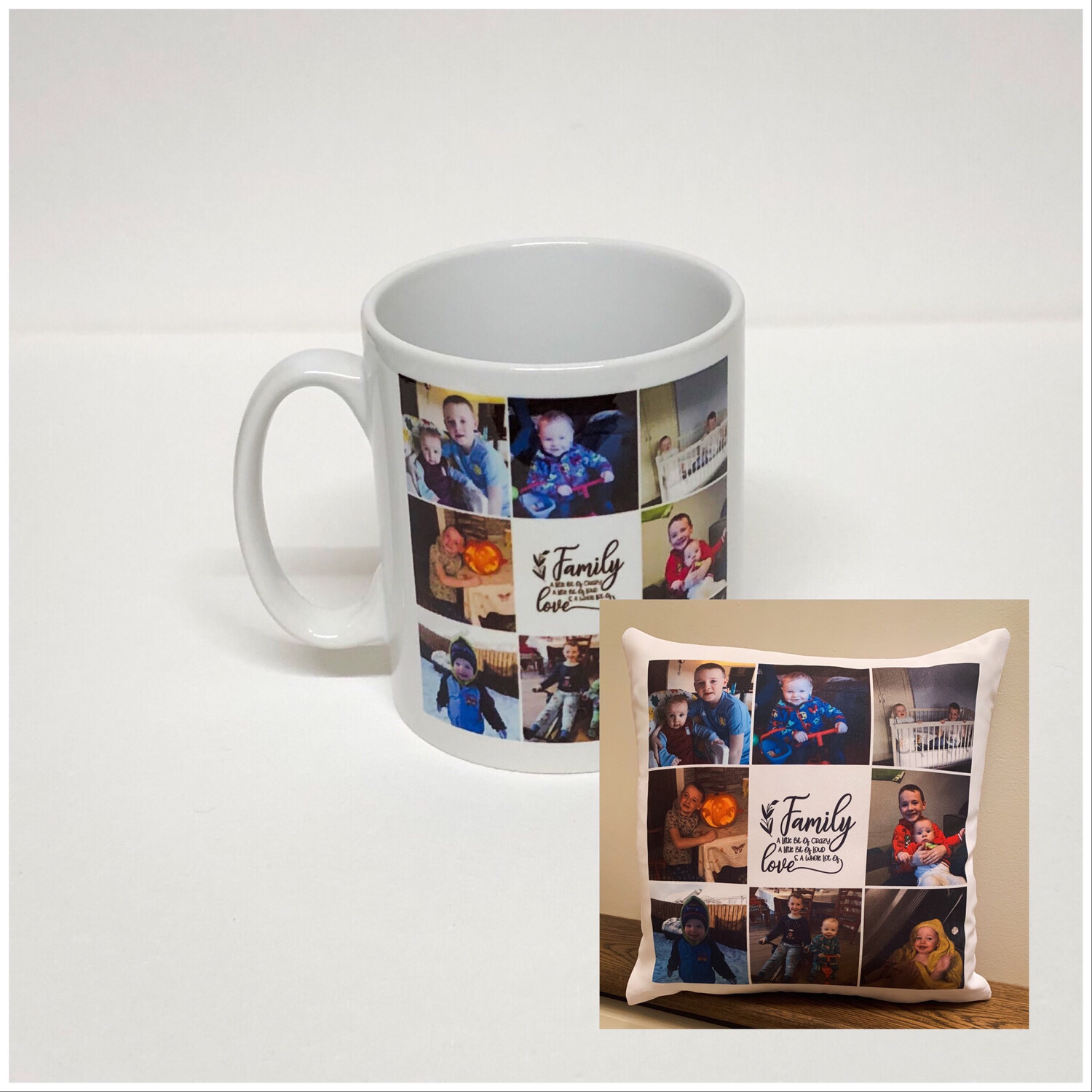 Family - Personalised Cushion Cover &amp; Mug