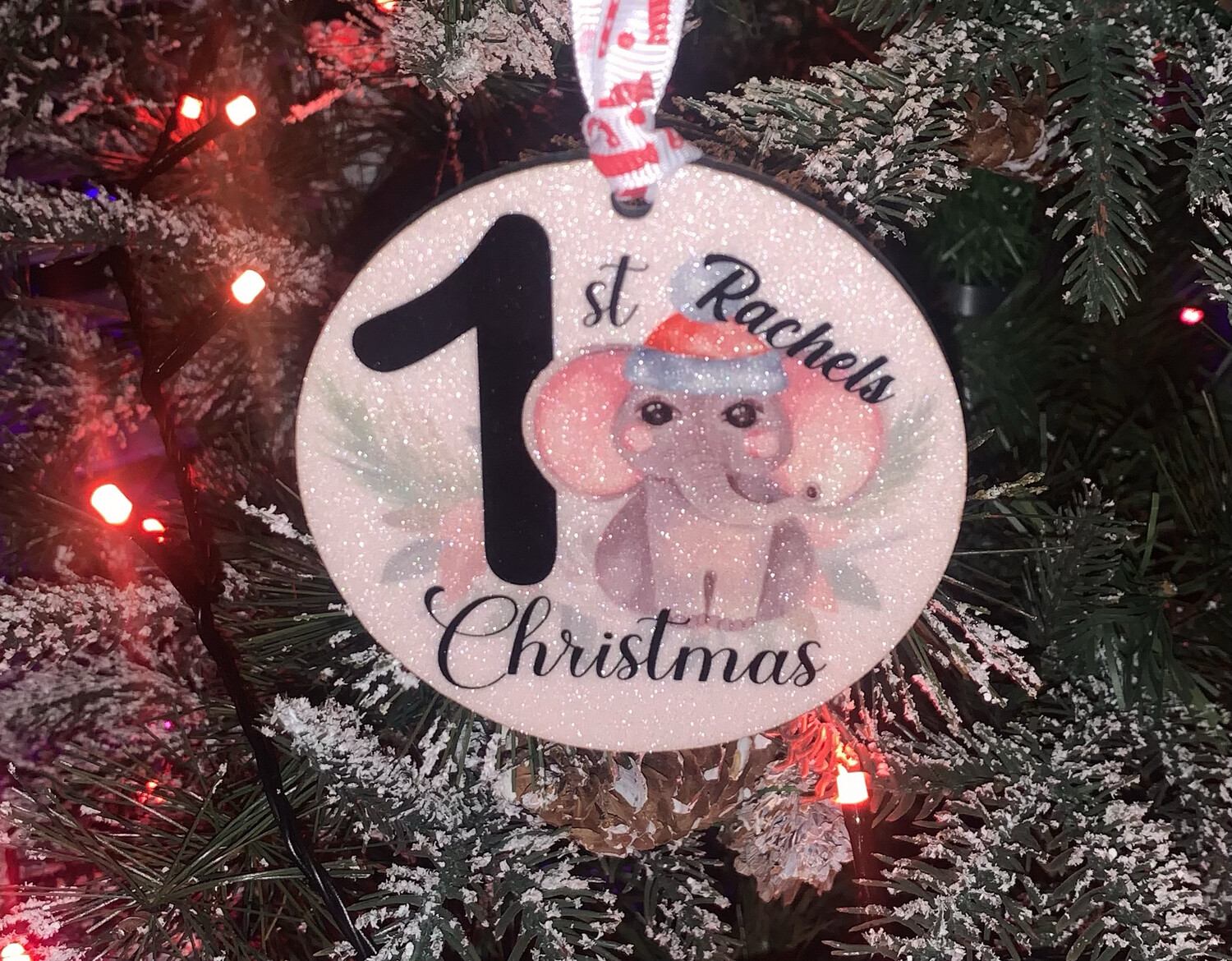 1st Christmas Sparkle Effect Tree Decoration