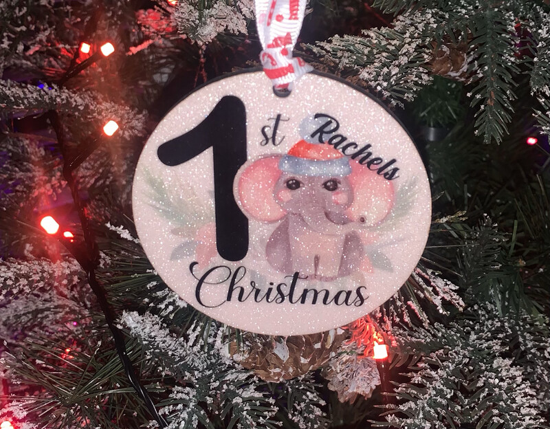 1st Christmas Sparkle Effect Tree Decoration
