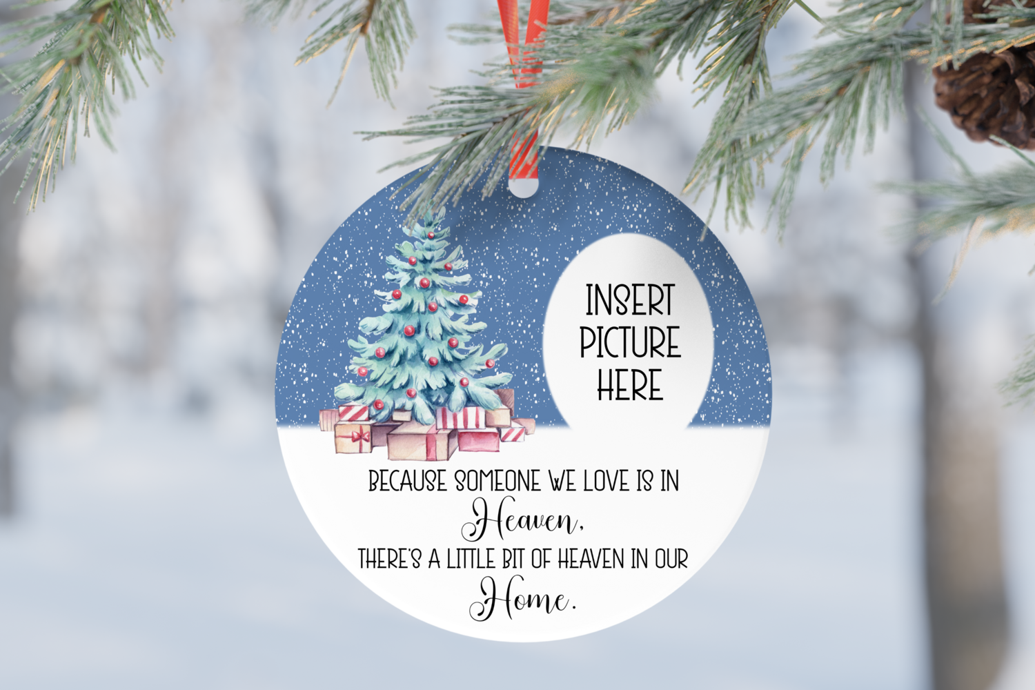Heaven In Our Home - Memorial Tree Decoration - Sparkle 