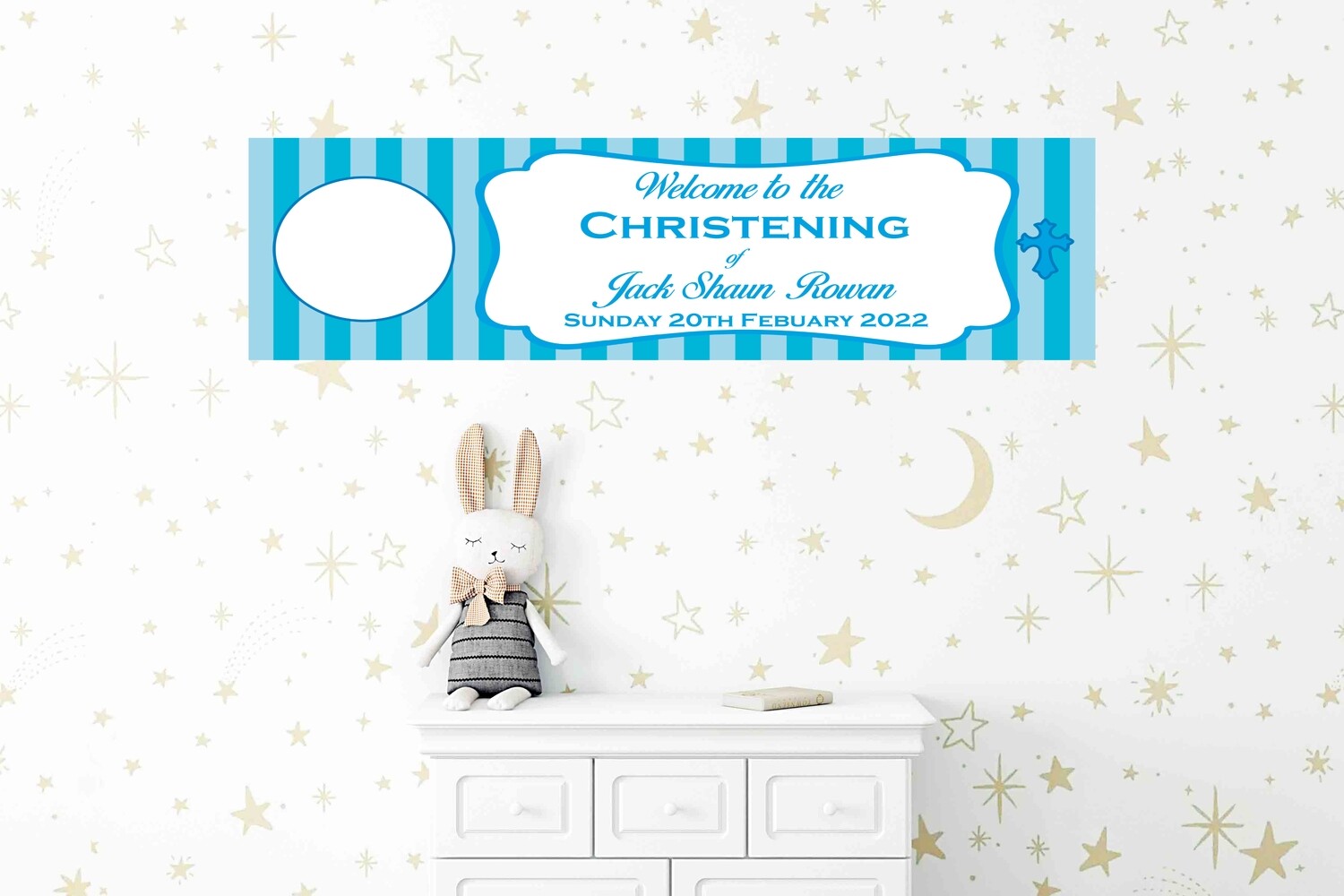 Christening Banner - Personalised - HUGE