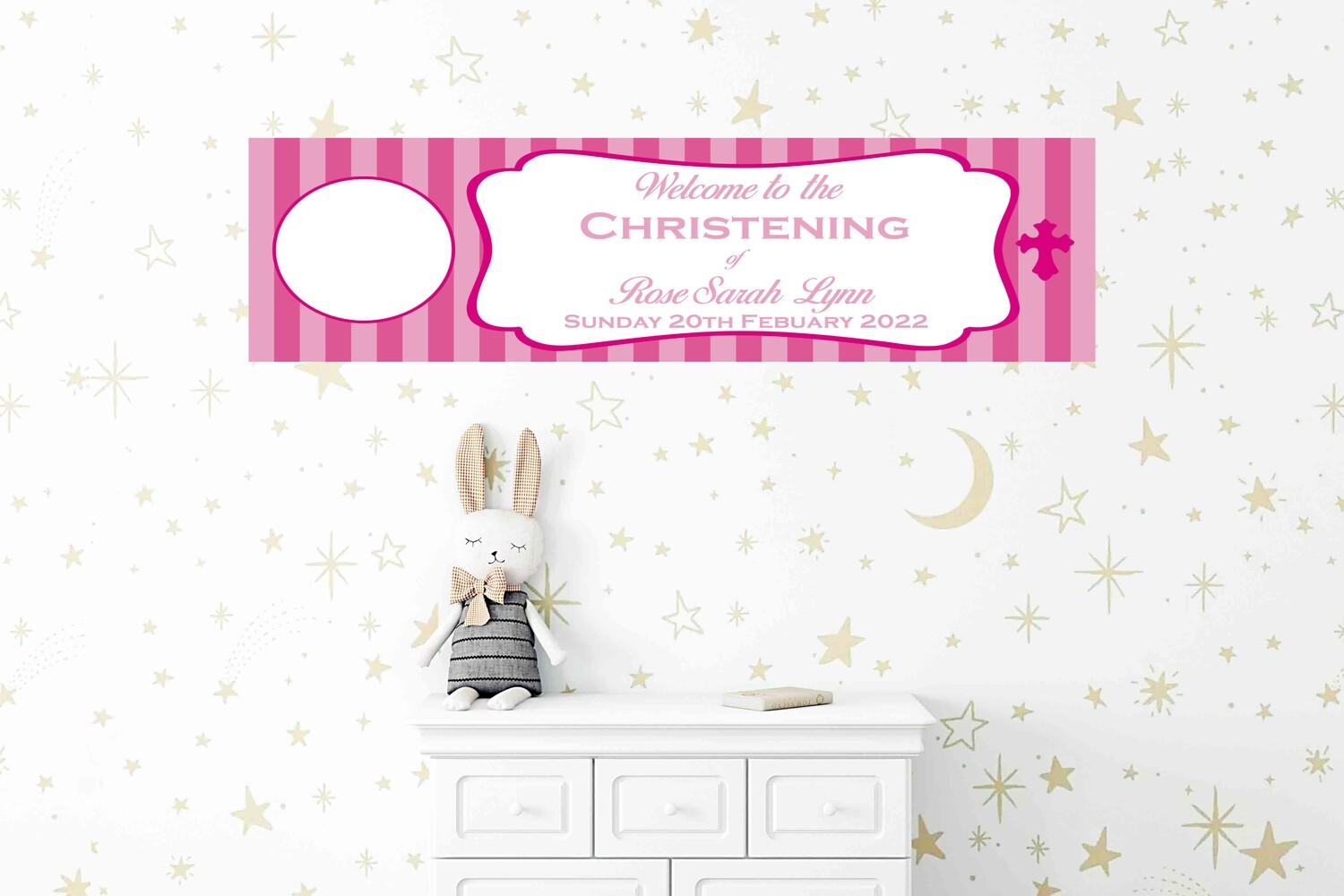 Christening Banner - Personalised - HUGE