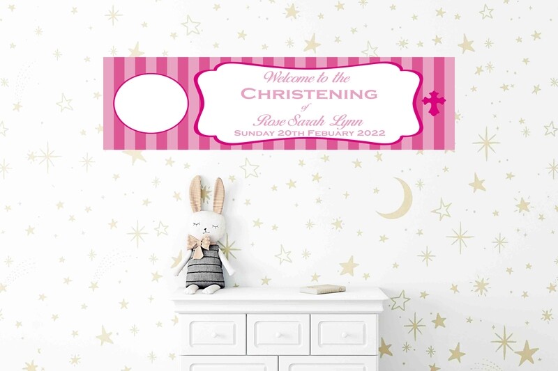 Christening Banner - Personalised - HUGE