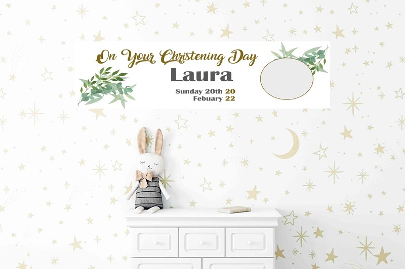 Christening Banner - Personalised - HUGE