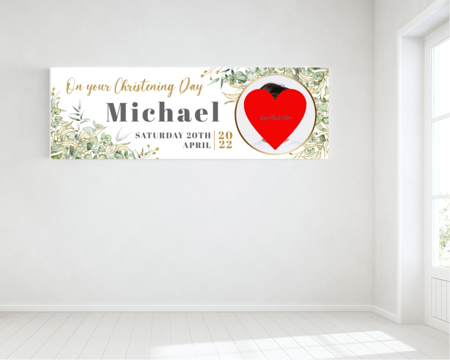 Christening Banner - Personalised - HUGE