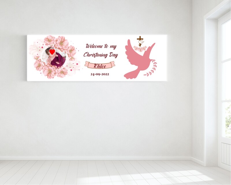 Christening Banner - Personalised - HUGE
