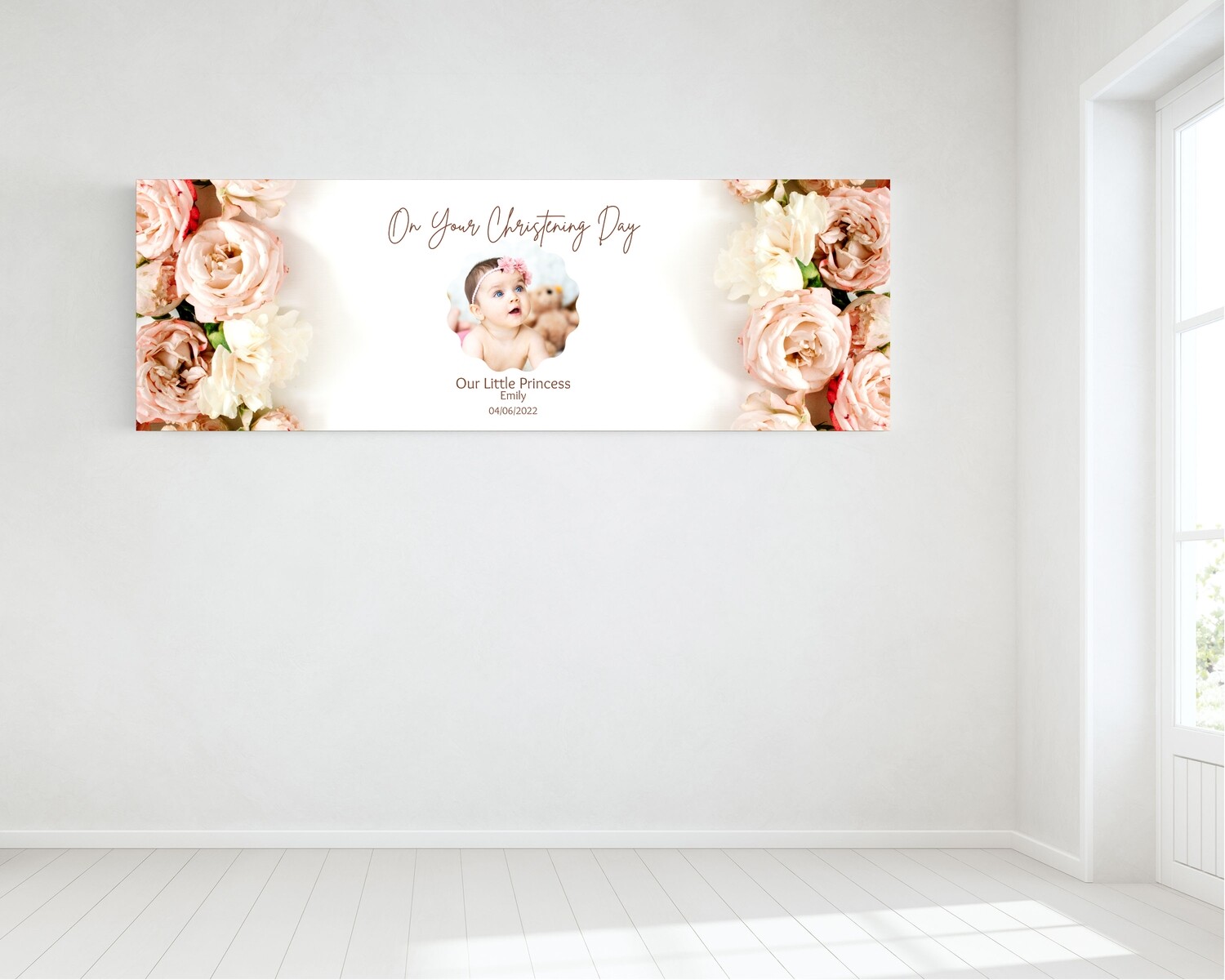 Christening Banner - Personalised - HUGE
