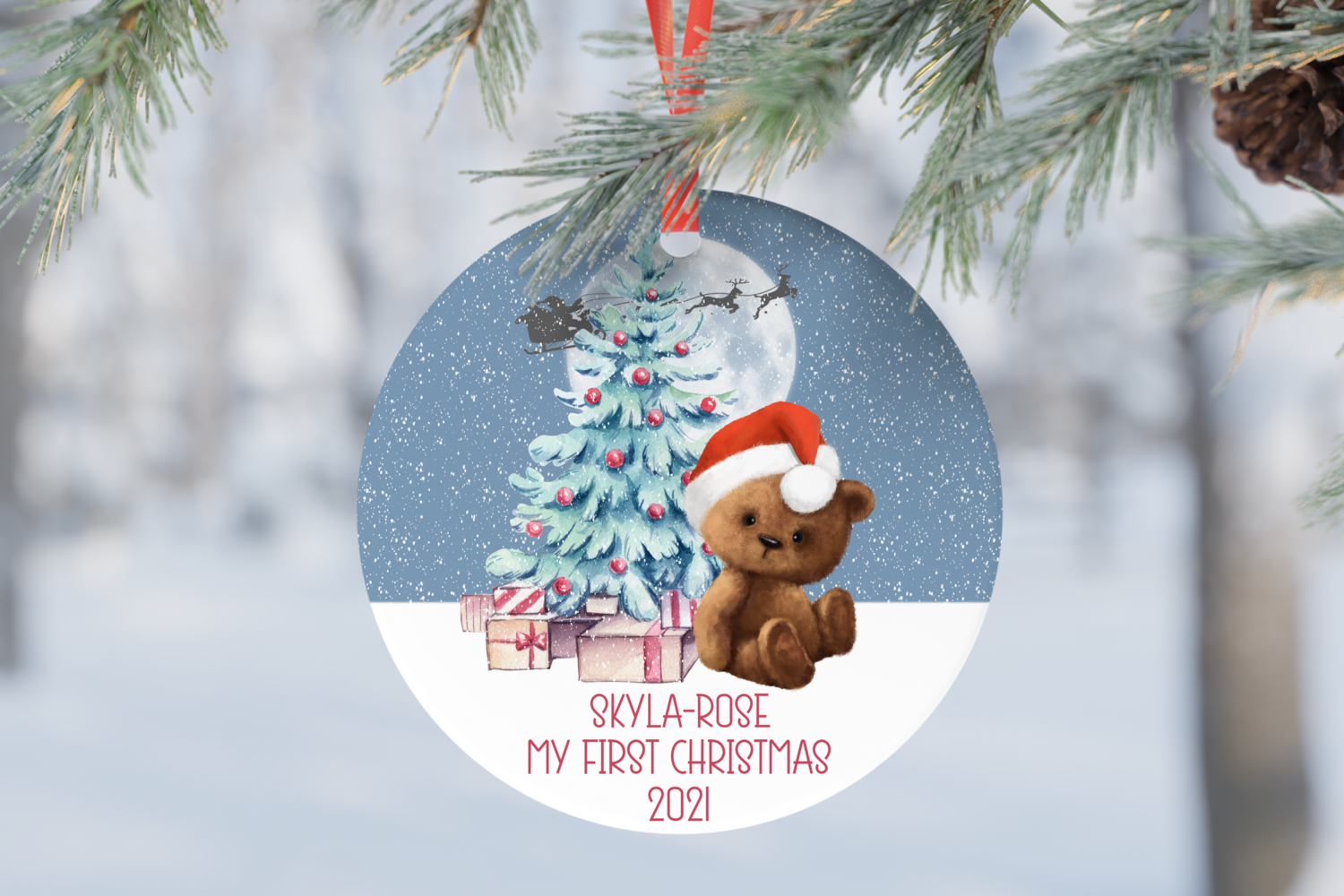 My First Christmas - Sparkle Effect Tree Decoration