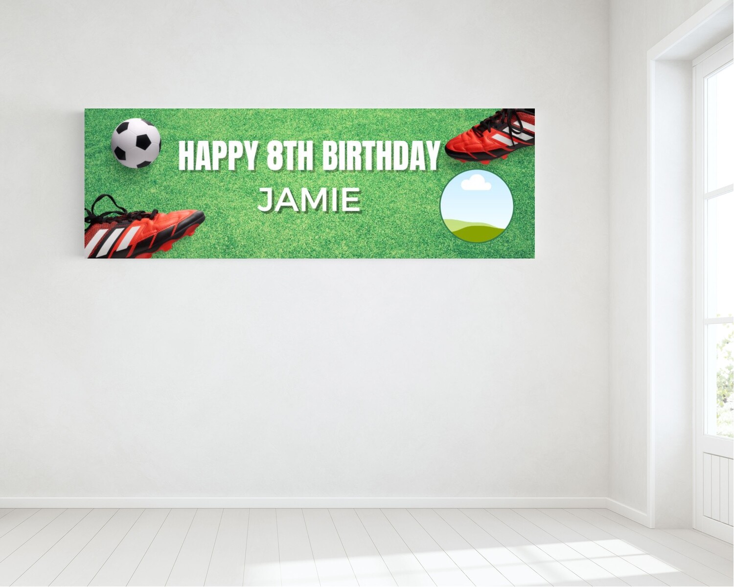 Football Theme Birthday Banner- HUGE