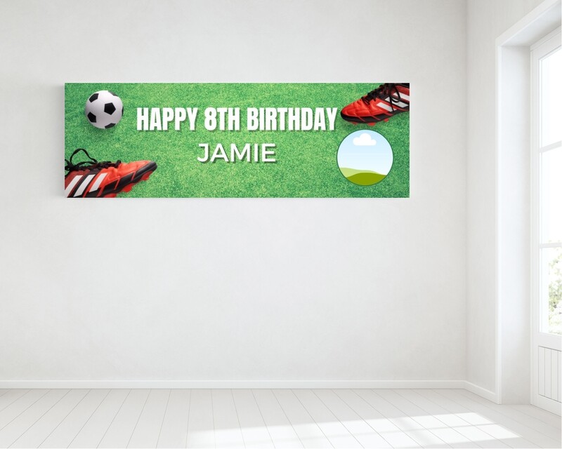 Football Theme Birthday Banner- HUGE