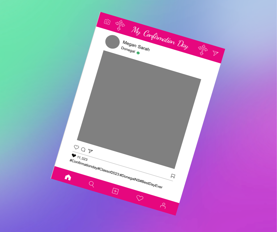 Pink Instagram Selfie Frame