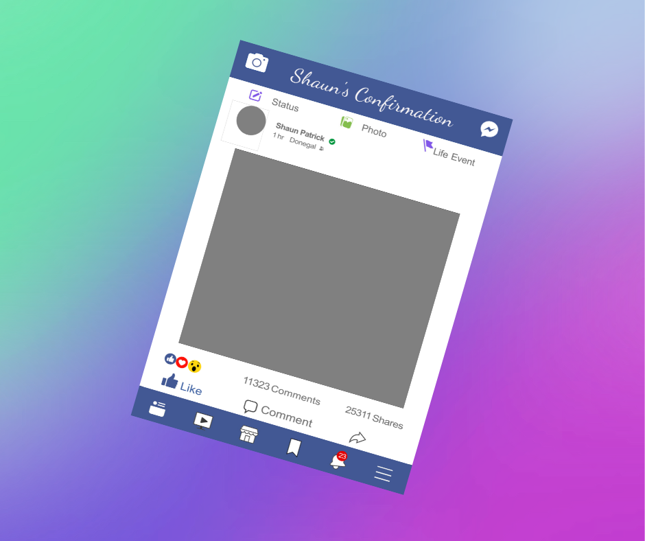 Facebook Selfie Frame