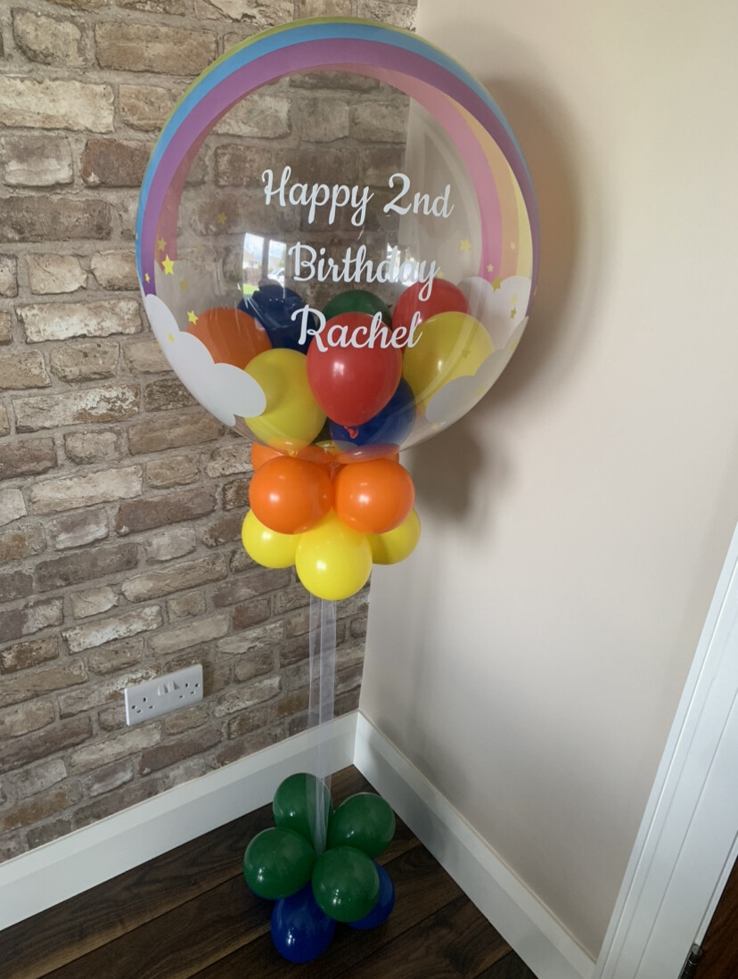 Bubble Balloon - Rainbow - Personalised
