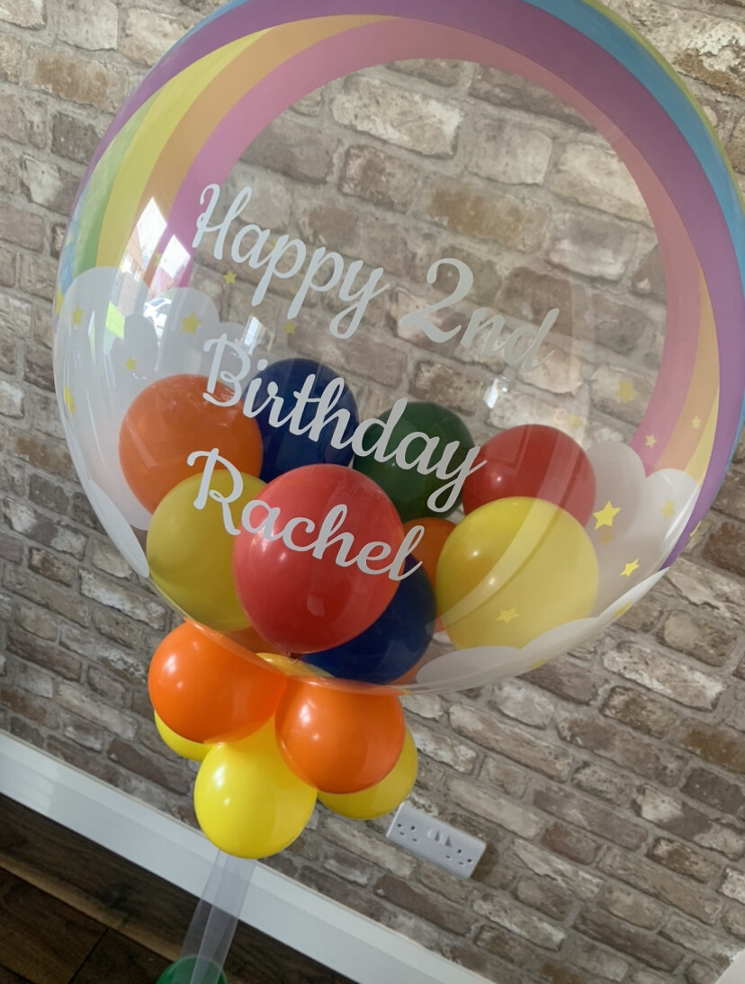 Bubble Balloon - Rainbow - Personalised