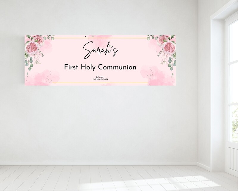 First Holy Communion Banner - Personalised HUGE