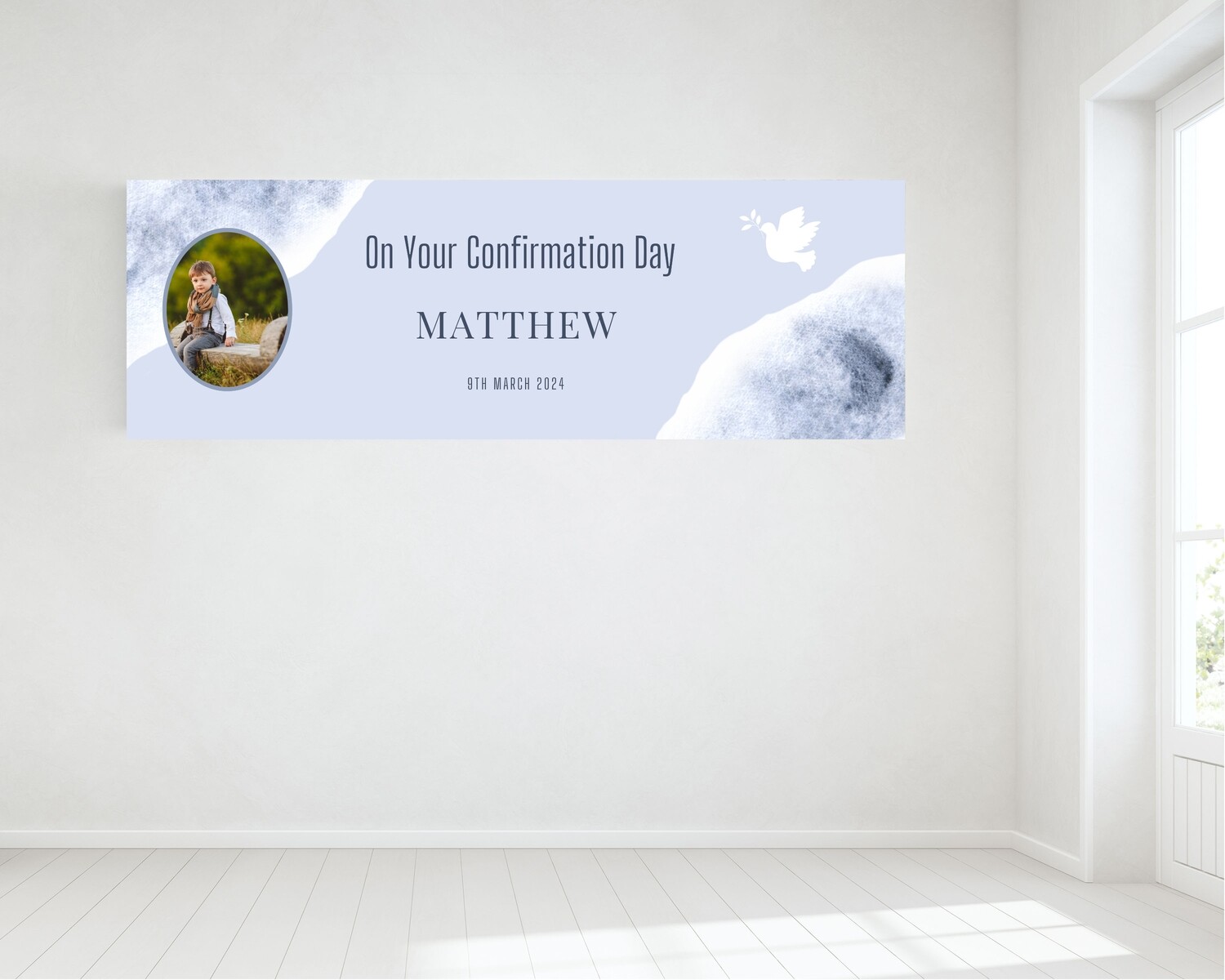 Confirmation Banner - Personalised with one photo - HUGE