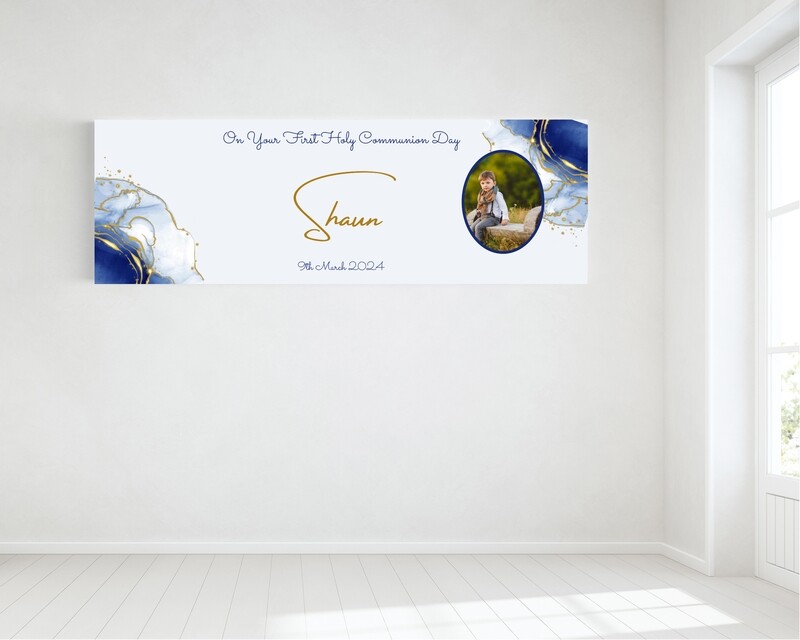 First Holy Communion Banner - Personalised with Photo