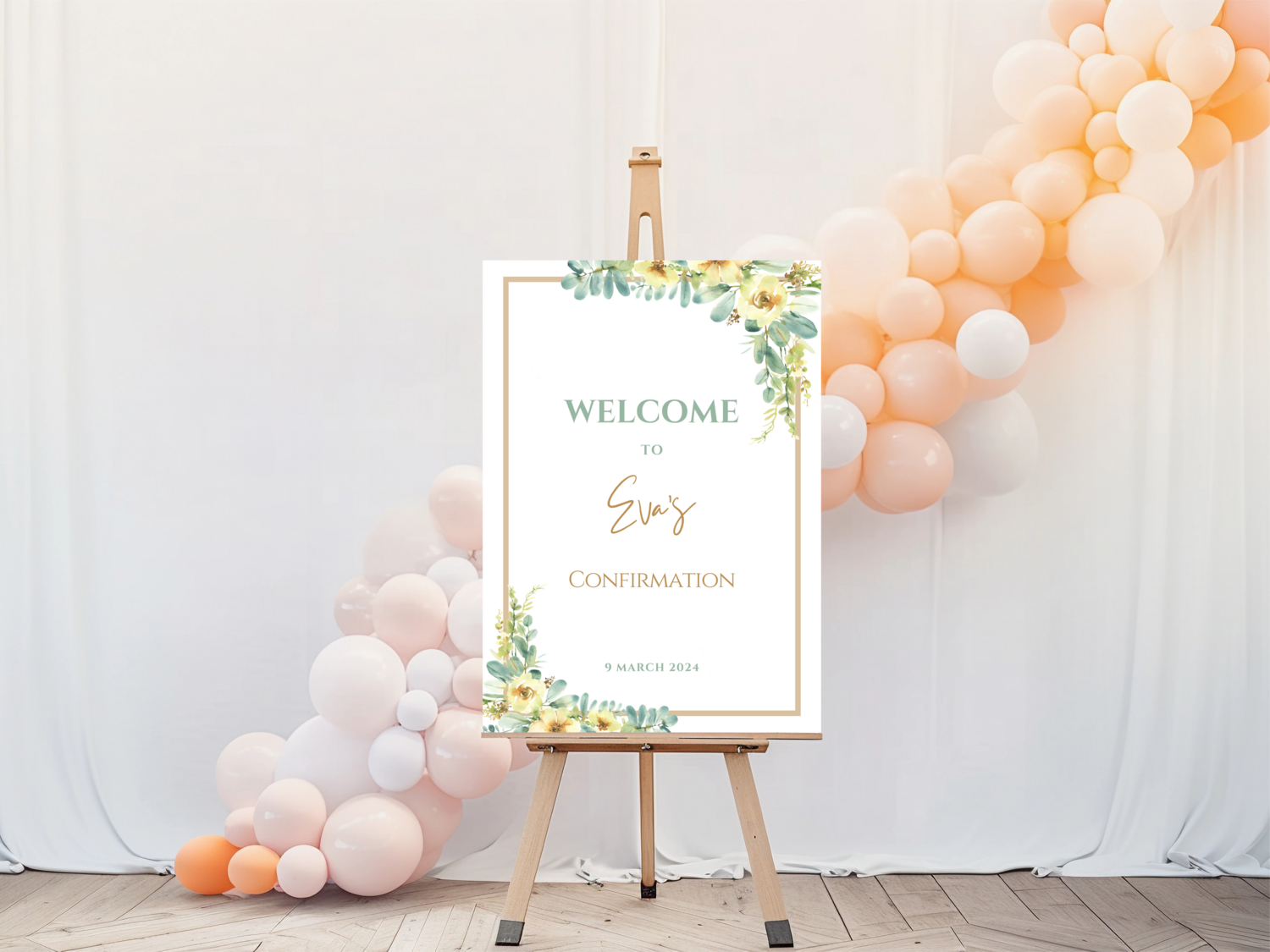 Confirmation Welcome Sign